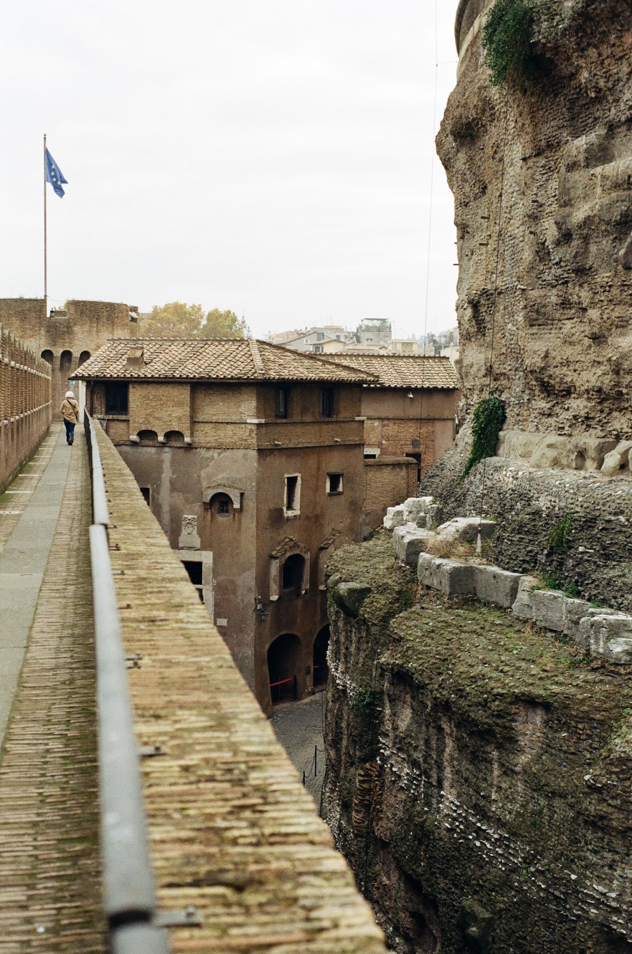 Castel Sant'Angelo, Rome.
Shot with a Nikon FE, 50mm lens and Kodak GB 200 Gold film.