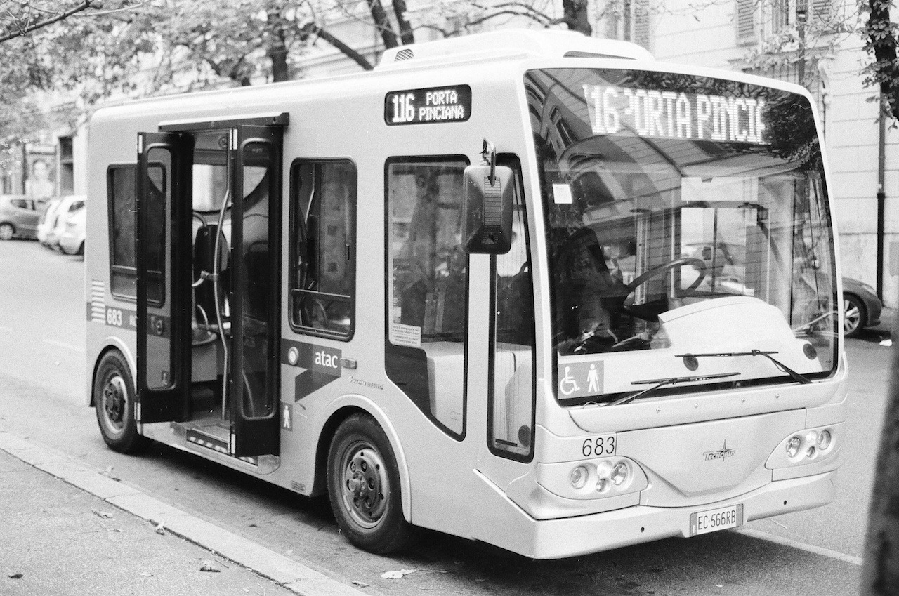 Busses are smaller in Rome.
