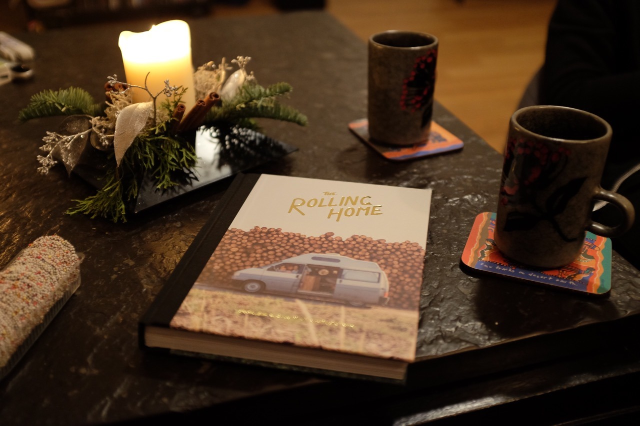 356/365: Coffee, candy, candle &ndash; and our just-arrived copy of the beautiful book by @therollinghome. Makes for a comfy afternoon on the couch.