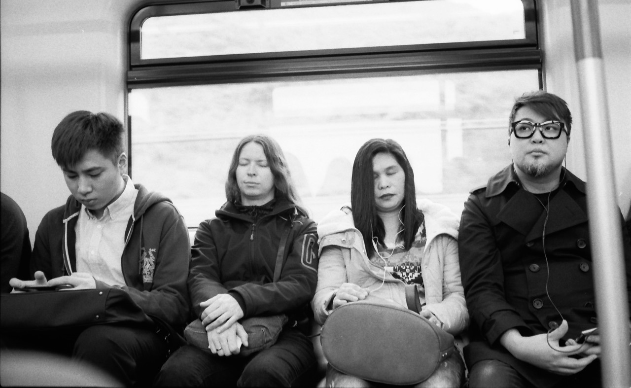 Early morning train. Hong Kong, January 2016.