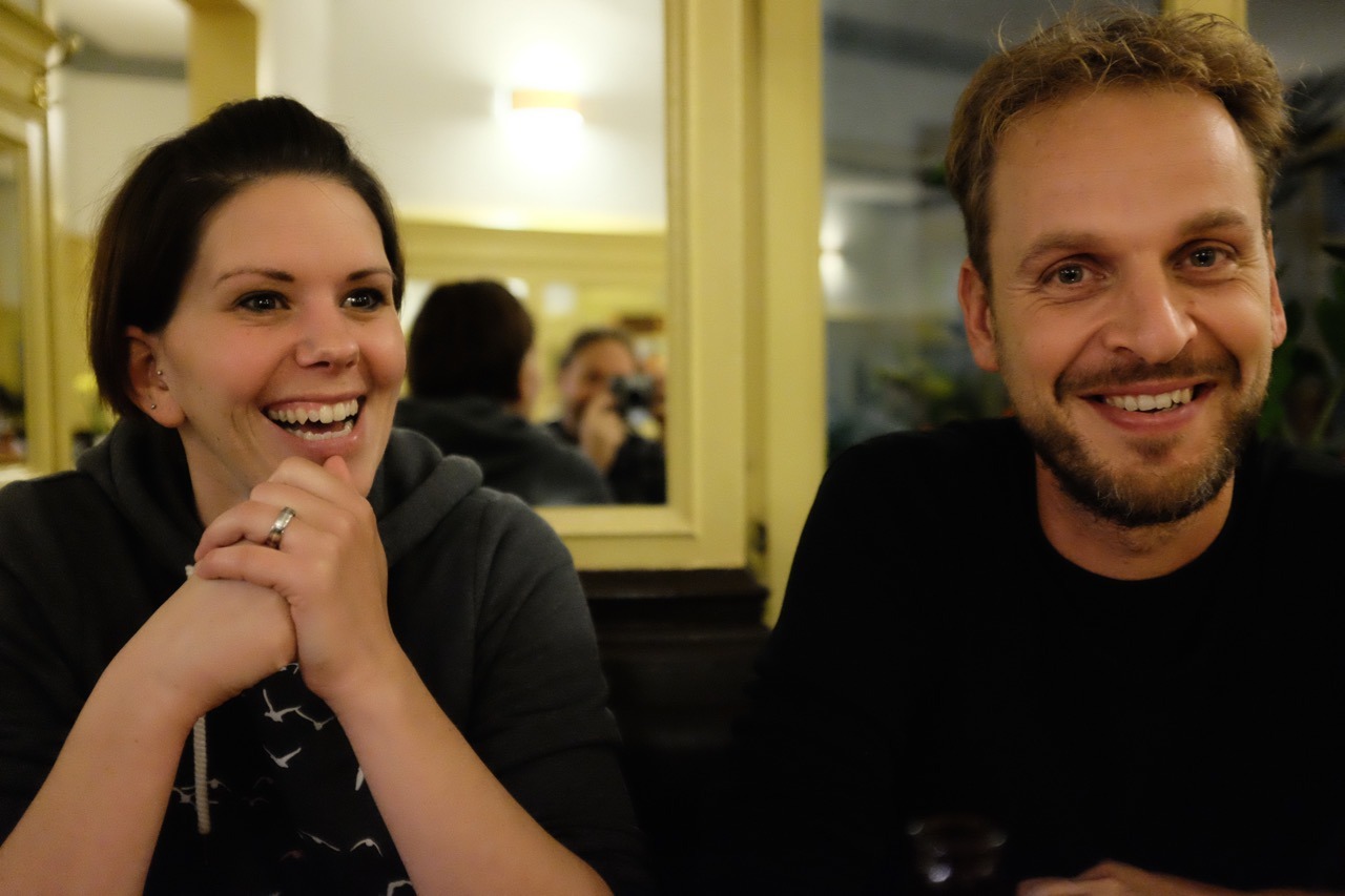 268/365: Catching up with Marc and Sina.
Same location as last time. But this time I brought a better camera. I’m still amazed by how well this camera handles very dim conditions and tricky indoor-light. This is a JPG straight out of camera. ISO...