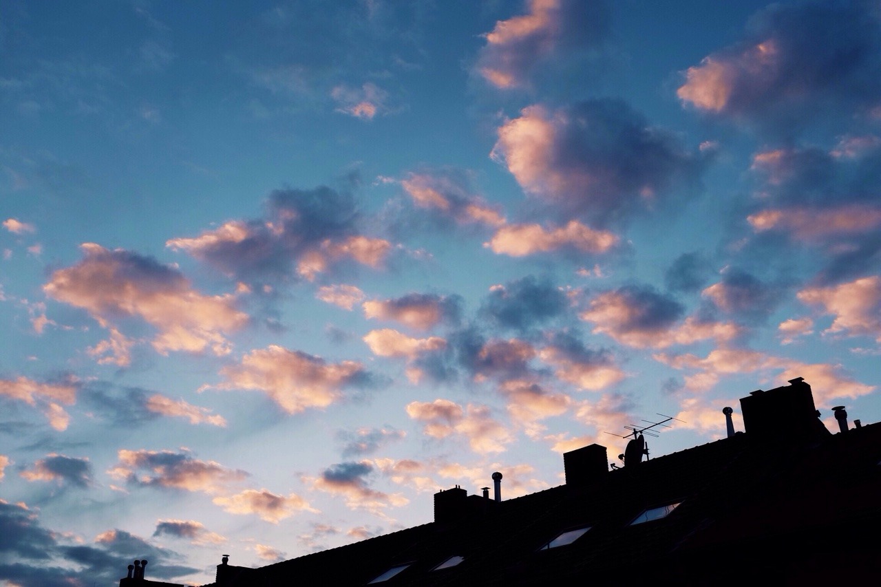 62/365: Small clouds at sunset.