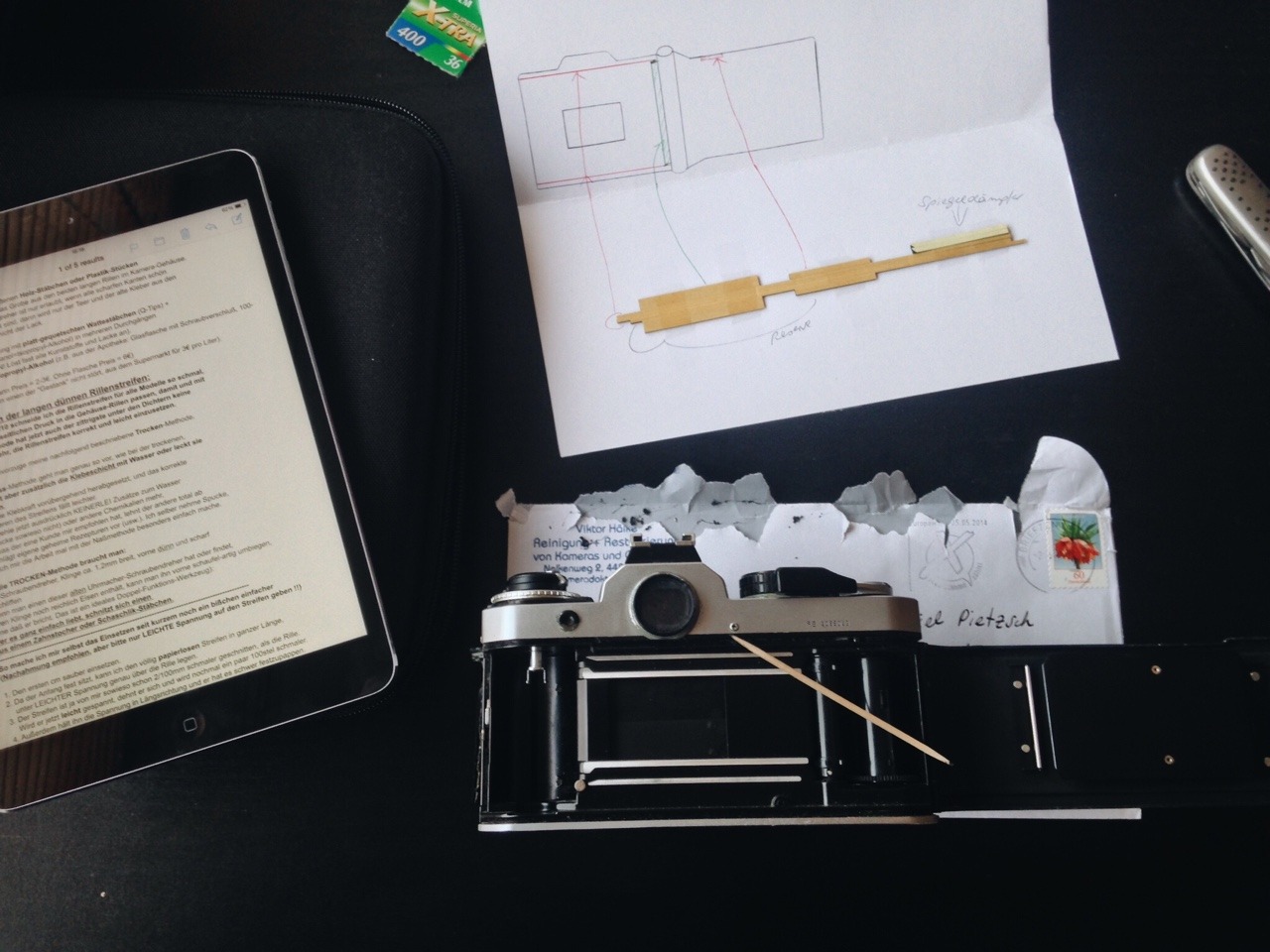 Resealing my Nikon FE (with new seals from http://kameradoktor.de).