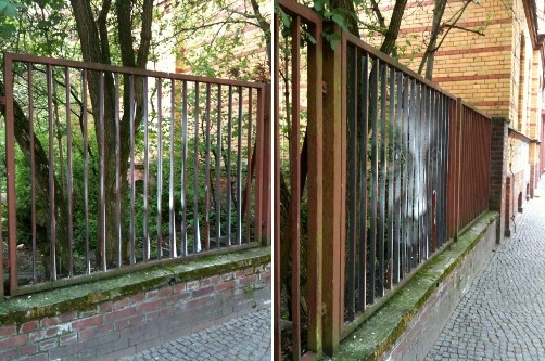 5v3n:
&ldquo;This - is - just - AWESOME!
thedailywhat:
&ldquo; Street Art of the Day: Spotted on Bergmannstra&szlig;e in Berlin.
Dear all other fences: You are dead to me.
[spreeblick.]
&rdquo; &rdquo;